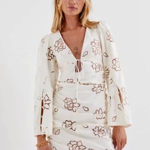 For Love and Lemons Renee Bell Sleeve Dress